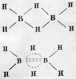 Так построена молекула простейшего из бороводородов - диборана