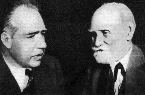 Н. Бор и И. П. Павлов. Фото 1934 г.