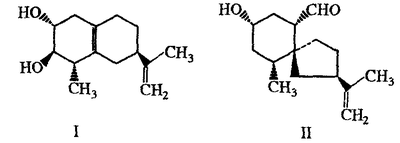Основные фитоалексины картофеля - ришитин (формула I) и любимин (II)