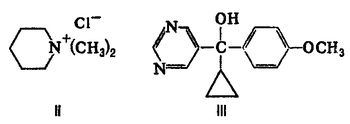 Мепикватхлорид (II) и андимидол (III)